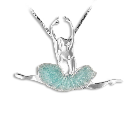 Collanina Mikelart Ballerina Grand Jetè Smalatata Acquamarina