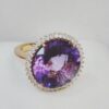 Anello Ametista Oro Rosa