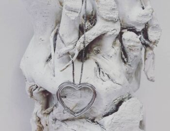 Ciondolo Cuore Oro Bianco