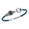 Bracciale in argento con ancora e bussola.