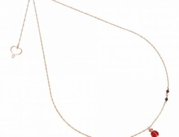 GIROCOLLO CON COCCINELLA E PIETRE DI SPINELLO