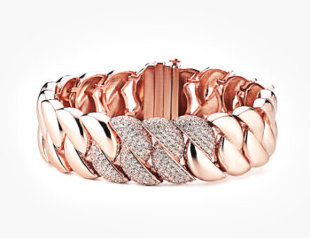 BRACCIALE IN ARGENTO ROSE E ZIRCONI BIANCHI