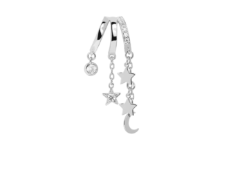 STARS MINI HOOP SILVER